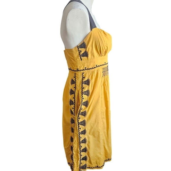 Anthropologie Floreat California Iris Dress 2 Milkmaid Barmaid - Picture 2 of 14